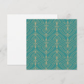 Art Deco-patroon met gouden geometrische vormen Bedankkaart (Voorkant / Achterkant)