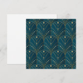 Art Deco-patroon met gouden geometrische vormen Bedankkaart (Voorkant / Achterkant)
