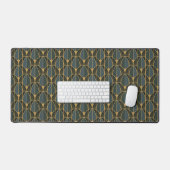 Art Deco patroon met gouden geometrische vormen Bu Bureaumat (Keyboard & Muis)