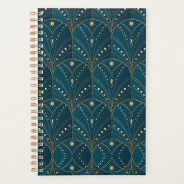 Art Deco-patroon met gouden geometrische vormen Planner
