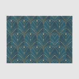 Art Deco-patroon met gouden geometrische vormen Tissuepapier