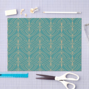 Art Deco-patroon met gouden geometrische vormen Tissuepapier