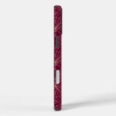 Art Deco-patroon met gouden geometrische waaiermot Case-Mate iPhone Case (Achterkant / Rechts)