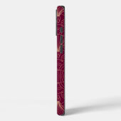 Art Deco-patroon met gouden geometrische waaiermot Case-Mate iPhone Case (Achterkant / Links)