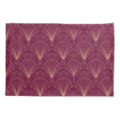 Art Deco-patroon met gouden geometrische waaiermot Kussensloop (Achterkant-Links)