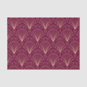 Art Deco-patroon met gouden geometrische waaiermot Tissuepapier
