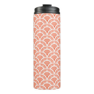 Art Deco Patroon met Schaal Motieven. Thermosbeker