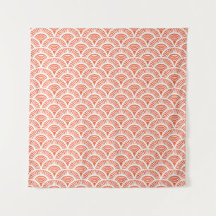 Art Deco Patroon met Schaal Motieven. Wandkleed