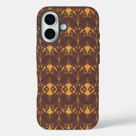 Art Deco-patroon met waaiervormige motieven  iPhone 16 Hoesje