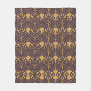 Art Deco-patroon met waaiervormige motieven Fleece Deken