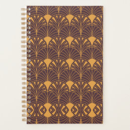 Art Deco-patroon met waaiervormige motieven  Planner