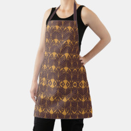 Art Deco-patroon met waaiervormige motieven  Schort