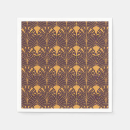 Art Deco-patroon met waaiervormige motieven  Servet
