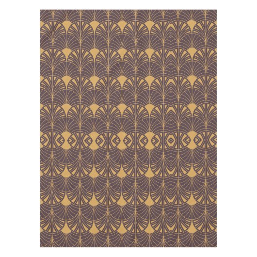 Art Deco-patroon met waaiervormige motieven Tafelkleed (Voorkant)