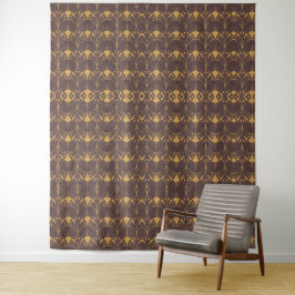 Art Deco-patroon met waaiervormige motieven  Wandkleed