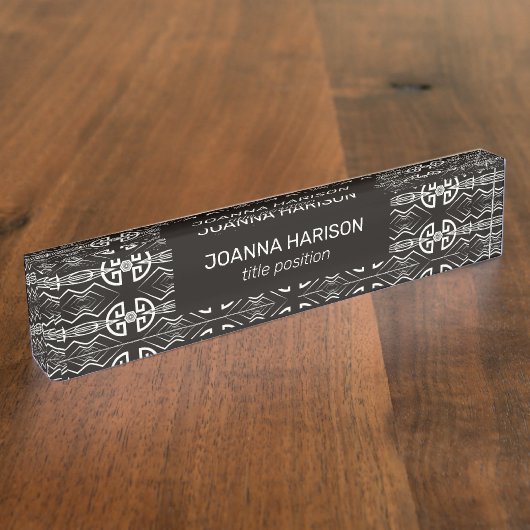 Art Deco-patroon Naambordje (Zijkant)