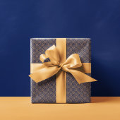 Art Deco-patroon | Navy Blue Gold Cadeaupapier