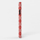Art Deco patroon - rood en wit Case-Mate iPhone Case (Achterkant/rechts)