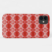 Art Deco patroon - rood en wit Case-Mate iPhone Case (Achterkant (horizontaal))