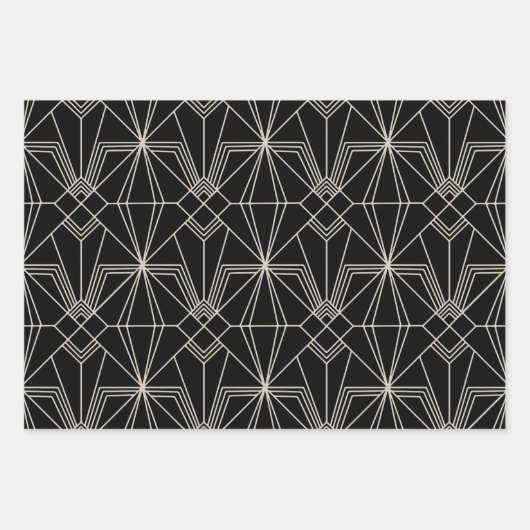 Art Deco Patroon Set Inpakpapier Vel (Voorkant 3)