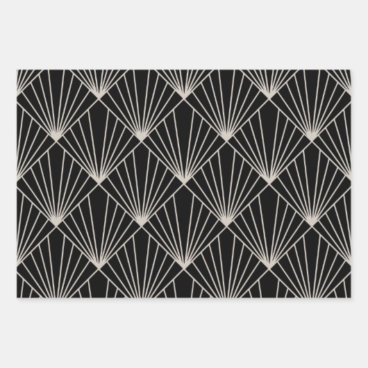 Art Deco Patroon Set Inpakpapier Vel (Voorkant)