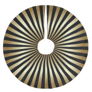 Art deco, patroon, strepen, goud, elegante zwarte, kerstboom rok