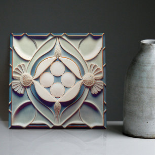 Art Deco patroon wanddecoratie Art Nouveau keramie Tegeltje