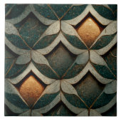 Art Deco Patterated Dice Two Blue Decor Art Nouvea Tegeltje (Voorkant)