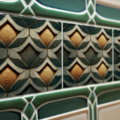 Art Deco Pattered Dice 4 Decor Art Nouveau Tegeltje