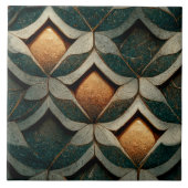 Art Deco Pattered Dice Three Decor Art Nouveau Tegeltje (Voorkant)