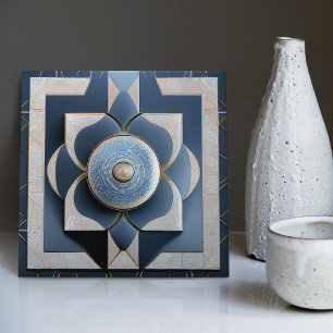 Art Deco Pattered Wall Decor Art Nouveau Keramiek Tegeltje