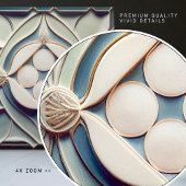 Art Deco Pattered Wall Decor Art Nouveau Keramiek Tegeltje