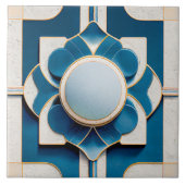 Art Deco Pattered Wall Decor Art Nouveau Keramiek Tegeltje (Voorkant)
