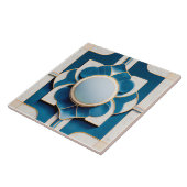 Art Deco Pattered Wall Decor Art Nouveau Keramiek Tegeltje (Zijkant)