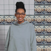 Art Deco Pattered Wall Decor Art Nouveau Tegeltje