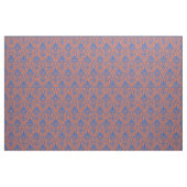 Art Deco Pattern 01 - Pruisisch Blauw op Sinaasapp Stof (Fat Quarter)