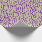 Art Deco Pattern 07 - Romantisch Paarse op Gebroke Cadeaupapier (Hoek)