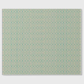 Art Deco Pattern 10 - Blauwgroen op gebroken wit Cadeaupapier (Vlak)