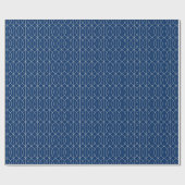 Art Deco Pattern 10 - Gebroken wit op Dark Azure Cadeaupapier (Vlak)
