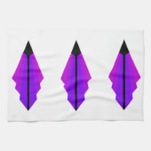 Art Deco Pattern 3 in Paarse Tea Towel Theedoek (Horizontaal)