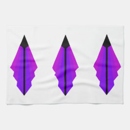 Art Deco Pattern 3 in Paarse Tea Towel Theedoek