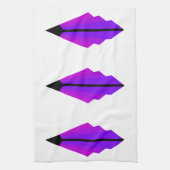 Art Deco Pattern 3 in Paarse Tea Towel Theedoek (Verticaal)