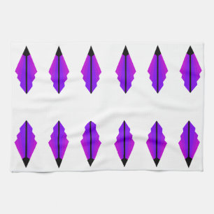 Art Deco Pattern 3b in Paarse theedoeken