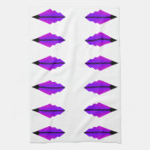 Art Deco Pattern 3b in Paarse theedoeken (Verticaal)