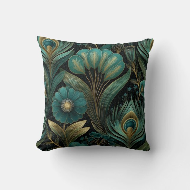Art Deco Pattern 8 Print - Throw Pillow Kussen (Voorkant)