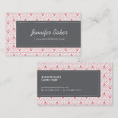  Art Deco Pattern- Bakkerij, Snoep, Stylist Visitekaartje (Voorkant / Achterkant)