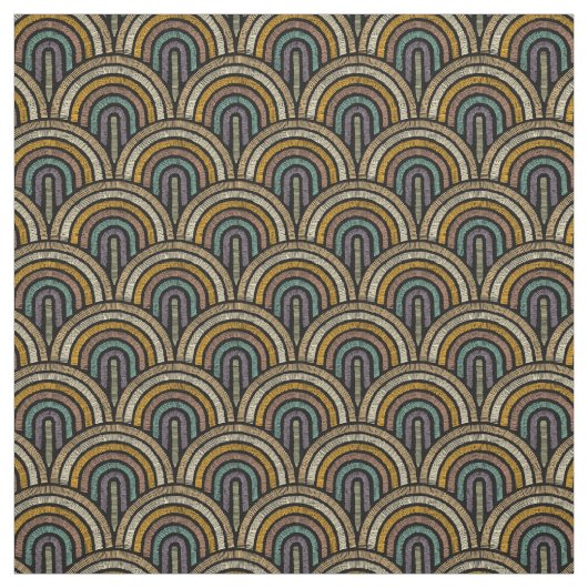 Art Deco Pattern Fabric Stof (Swatch)