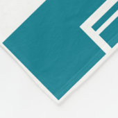 Art Deco Pattern in Blauwgroen Fleece Deken (Hoek)