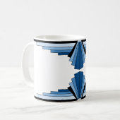 Art Deco Pattern in Blues Koffiemok (Voorkant links)