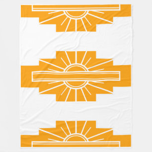 Art Deco Pattern in Gold Fleece Deken
